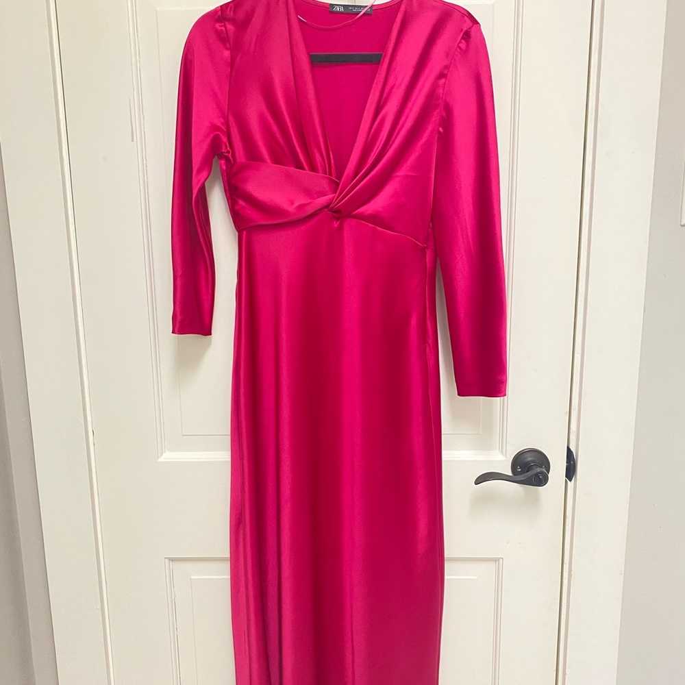 Zara satin maxi dress